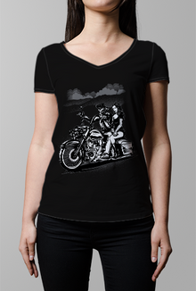 BAGGER HARLEY TATTOO Design - WOMENS V-NECK TOP