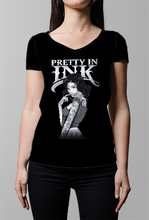 PRETTY IN INK TATTOO Design- WOMENS V-NECK TOP