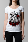 TIL DEATH TATTOO Design- WOMENS V-NECK TOP