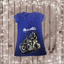 BAGGER HARLEY TATTOO Design - WOMENS LACED V-NECK TOP