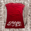 CALIFORNIA LOVE TATTOO Design- WOMENS LACED V-NECK TOP