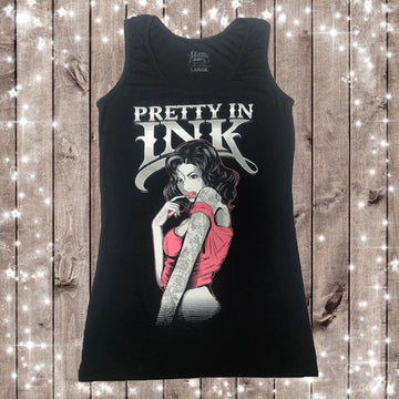 PRETTY IN INK TATTOO Design- WOMENS TANK TOP